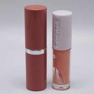 Clinique Dramatically Different Lipstick 01 Barely Full Size & Gloss New